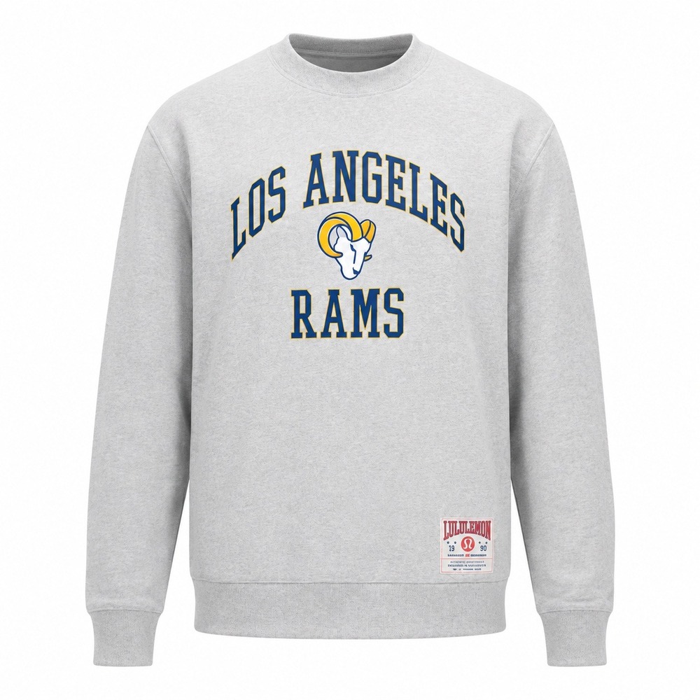 Lululemon Los Angeles Rams Steady State Sweatshirt Men's XL Gray Chenille NFL